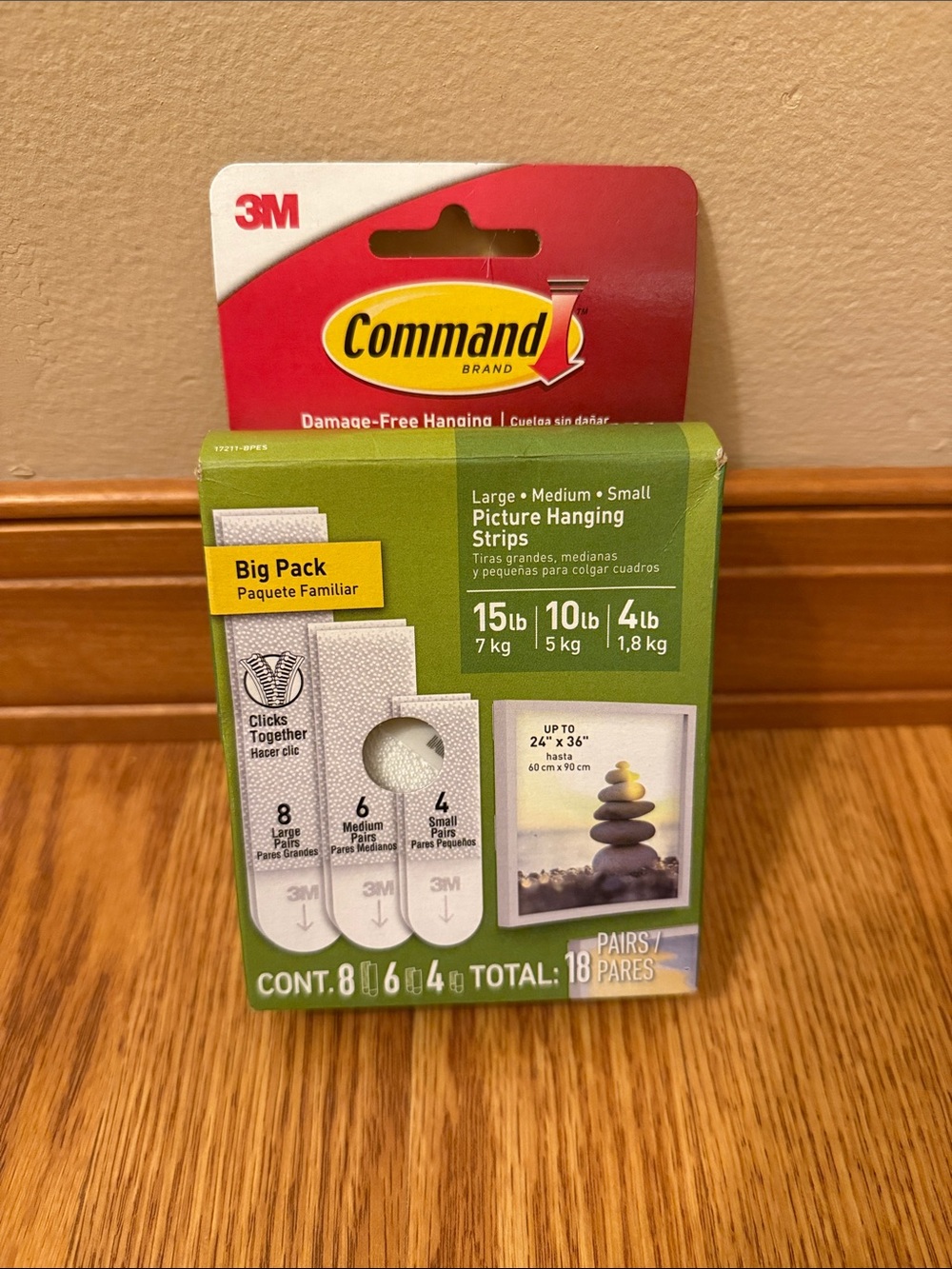 3M Command Picture Hanging Strips - 18 Pairs